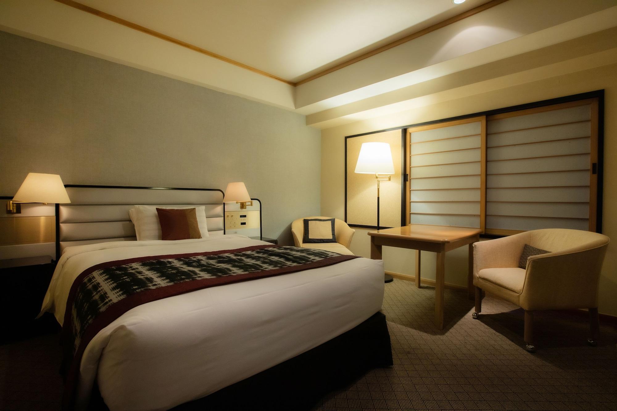 Hotel New Otani Hakata Fukuoka  Buitenkant foto A room at the hotel